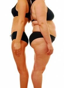 figura magra vs. figura obesa, perda de peso