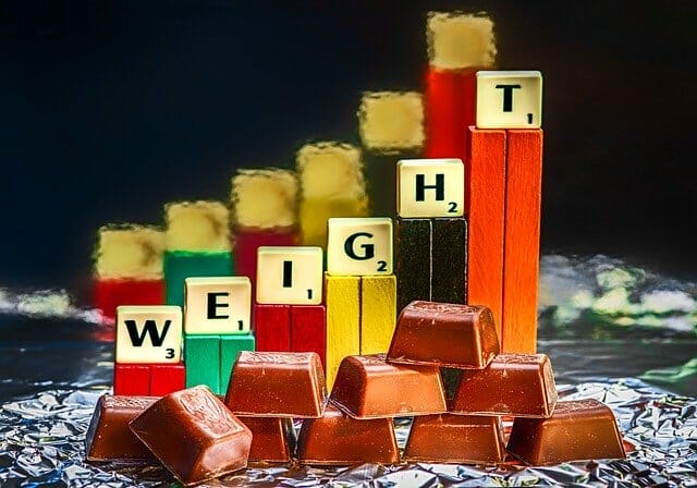 Barras de chocolate e barras com aumento de peso