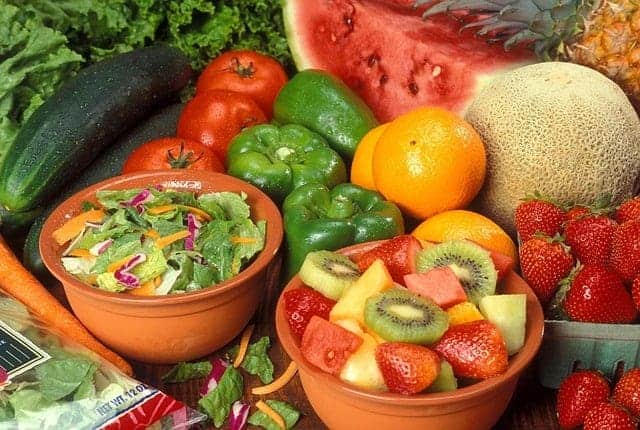 fruta e legumes na dieta